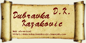 Dubravka Kazaković vizit kartica